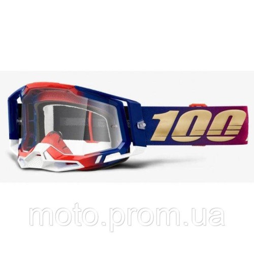 Окуляри 100% RACECRAFT 2 Goggle United - Clear Lens Clear Lens
