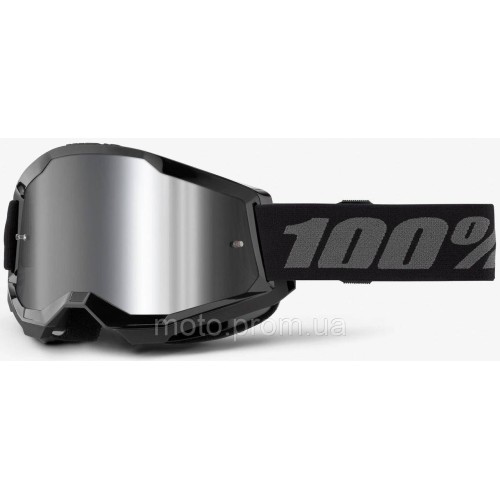 Окуляри 100% STRATA 2 Goggle Black — Mirror Silver Lens Mirror Lens