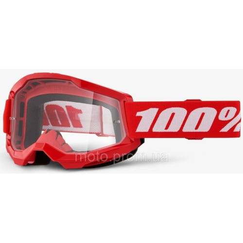 Окуляри 100% STRATA 2 Goggle Red — Clear Lens Clear Lens