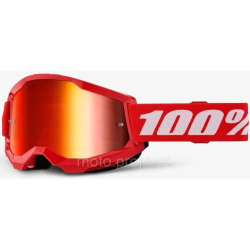 Окуляри 100% STRATA 2 Goggle Red — Mirror Red Lens Mirror Lens