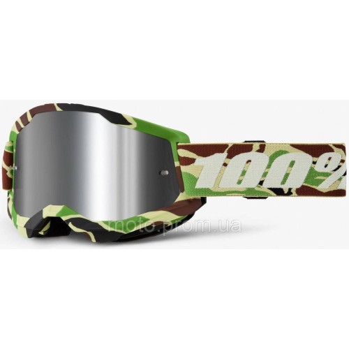 Окуляри 100% STRATA 2 Goggle War Camo - Mirror Silver Lens Mirror Lens