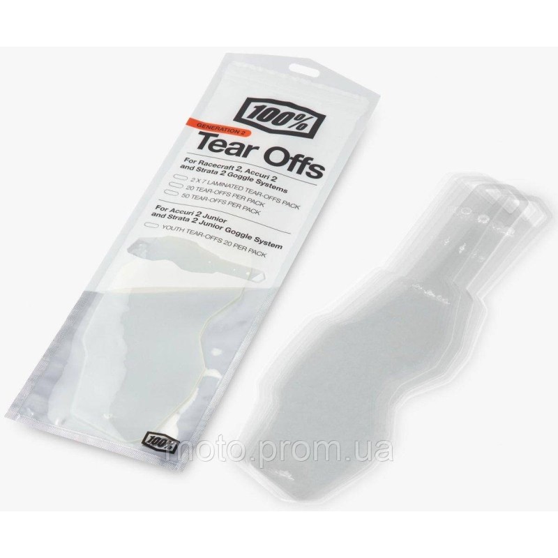 Зривки 100% Tear-Offs (Gen 2) - 20 pack No Size