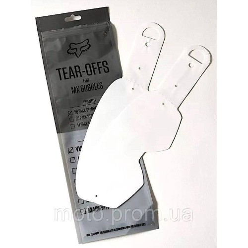 Зривки FOX MAIN II Tear-Offs Laminated - 20 pack No Size