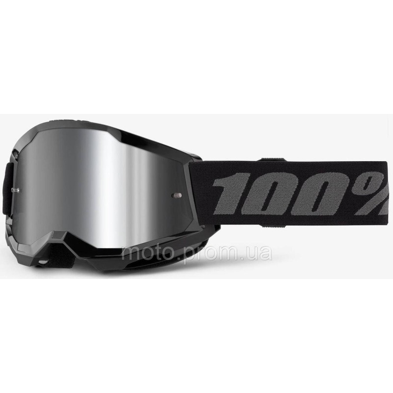 Дитячі окуляри 100% STRATA 2 Youth Goggle Black - Mirror Silver Lens Mirror Lens