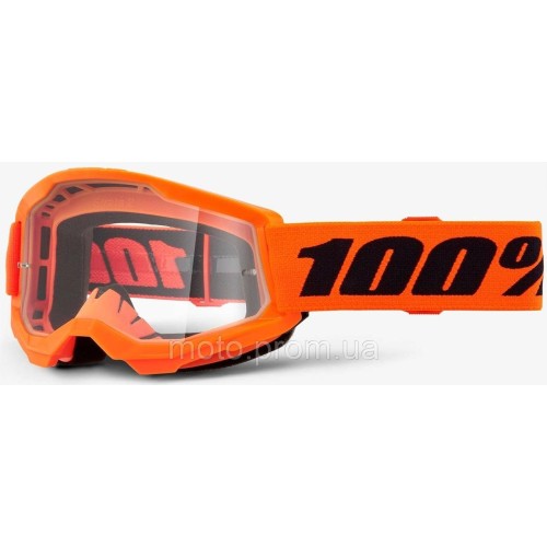 Дитячі окуляри 100% STRATA 2 Youth Goggle Neon Orange - Clear Lens Clear Lens