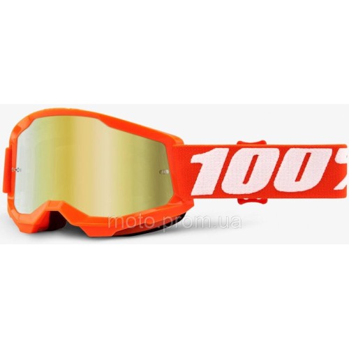 Дитячі окуляри 100% STRATA 2 Youth Goggle Orange - Mirror Gold Lens Mirror Lens