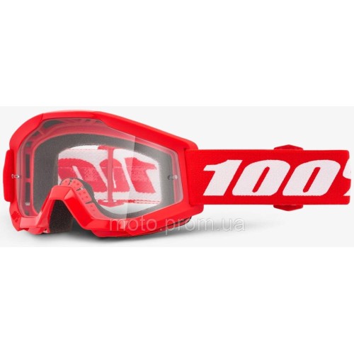 Дитячі окуляри 100% STRATA MINI Goggle Red - Clear Lens Clear Lens