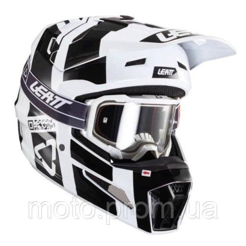 Шолом LEATT Helmet Moto 3.5 + Goggle [White] L