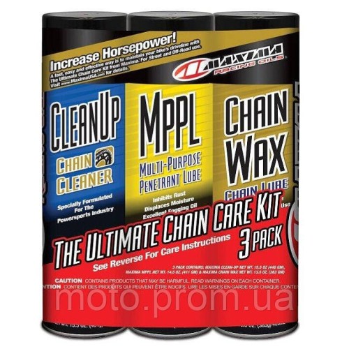 Комплект Maxima Chain Wax Ultimate Chain Care Combo Kit [3-Pack] Universal lube
