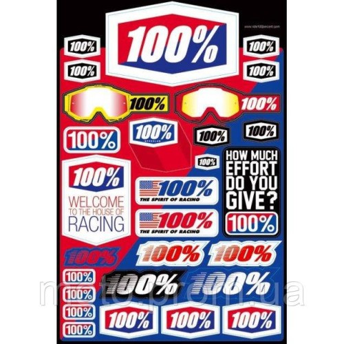 Лист наліпок Ride 100% DECAL SHEET 12