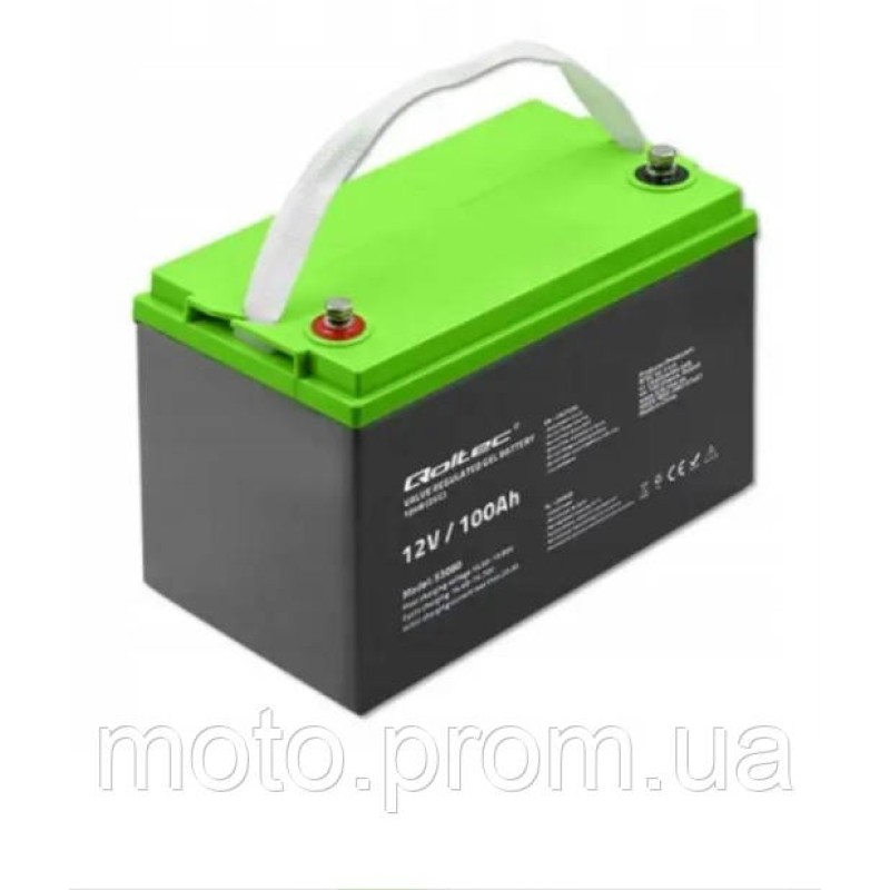 Акумулятор гелевий Qoltec 12V-100Ah для ДБЖ, Польша, вага 29кг