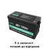Акумулятор AUMOON LiFePO4 51,2V-100 Ah (5,12 КВт) Smart BMS/Bluetoouth, для ДБЖ
