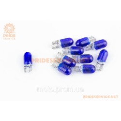 Лампа повороту (синя без цоколя) 12V/3W T10, к-кт 10шт Лампа повороту (синя без цоколя) 12V/3W T10, к-кт 10шт