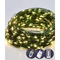 Роса 300 LED 30м, зелений провід, реле 8 режимів +USB, пульт ДК, теплий білий (50) Роса 300 LED 30м, зелений провід, реле 8 режимів +USB, пульт ДК, теплий білий (50)