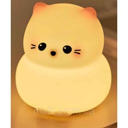 Нічник силіконовий КОШЕНЯ, акумулятор/ USB (60)