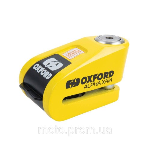 Замок Oxford Alpha XA14 Alarm Disc Lock Yellow/Black