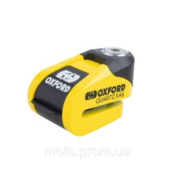 Замок з сигналізацією на диск Oxford Quartz XA6 Disc Lock Yellow/Black Замок з сигналізацією на диск Oxford Quartz XA6 Disc Lock Yellow/Black