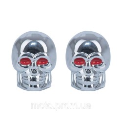 Ковпачки на ніпель Oxford Skull Valve Caps Silver