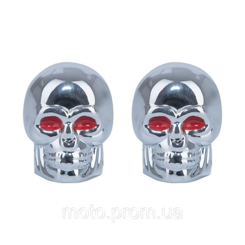 Ковпачки на ніпель Oxford Skull Valve Caps Silver