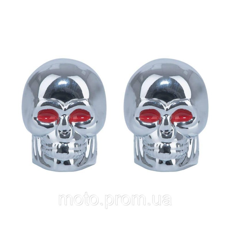 Ковпачки на ніпель Oxford Skull Valve Caps Silver