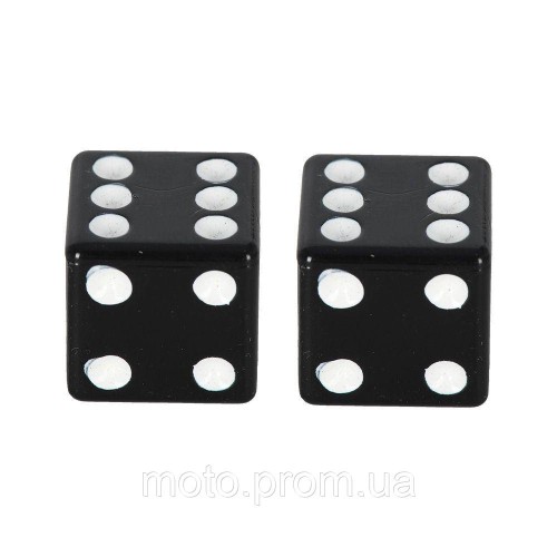 Ковпачок на ніпель Oxford Lucky Dice Valve Caps Black
