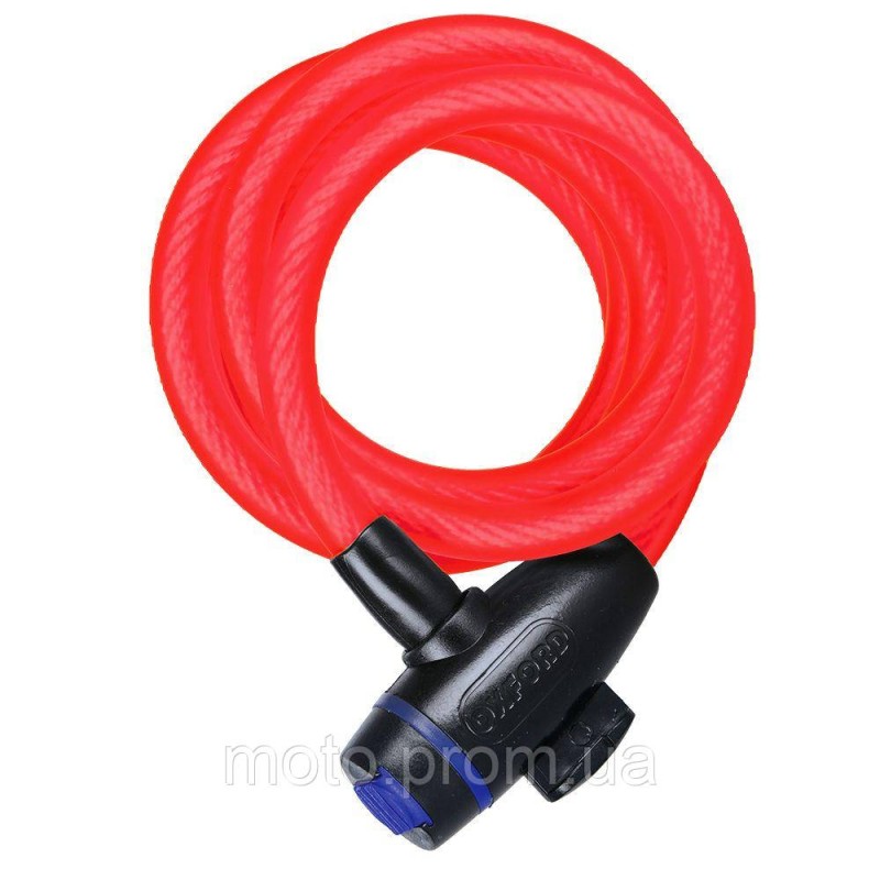 Трос протиугінний Oxford Cable Lock 12mm x 1800mm Red