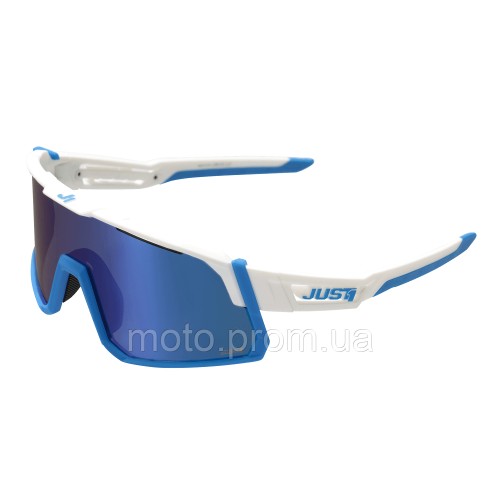 Окуляри Just1 Sniper White-Blue With Blue Mirror Lens