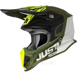 Мотошолом Just1 J18 Pulsar Army Green Black White (XL) Мотошолом Just1 J18 Pulsar Army Green Black White (XL)