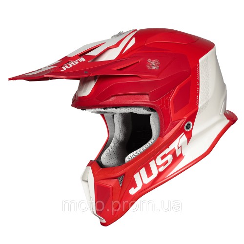 Мотошолом Just1 J18 Pulsar Mips Red - White - Matt (S)