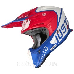 Мотошолом Just1 J18 Vertigo Blue White Red (M)