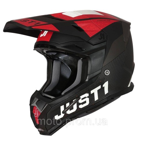 Мотошолом Just1 J22 Adrenaline Red Carbon Matt (XL)