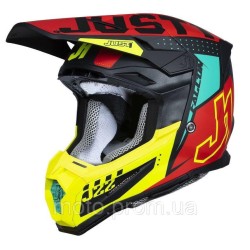 Мотошолом Just1 J22-F Falcon Fluo Red Yellow Black (XL)