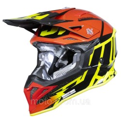 Мотошолом Just1 J39 Poseidon Fluo Yellow Red Black (S)