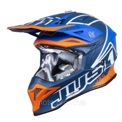Мотошолом Just1 J39 Thruster White Fluo Orange Blue (S) Мотошолом Just1 J39 Thruster White Fluo Orange Blue (S)