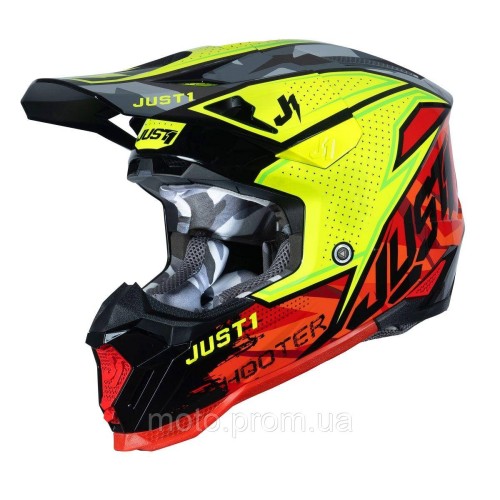 Мотошолом Just1 J40 Shooter Camo Red Black (L)