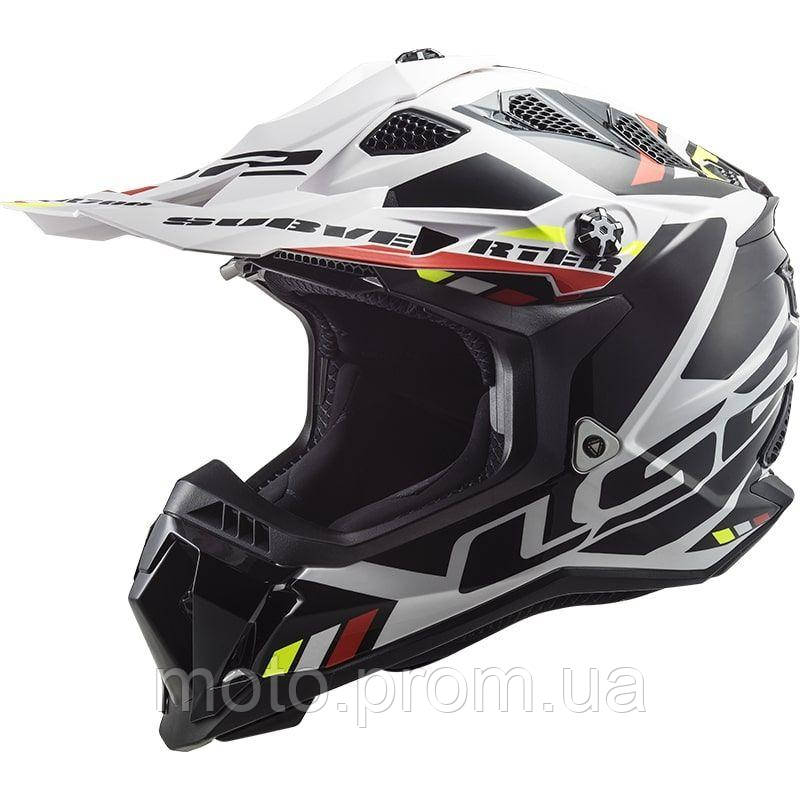 Мотошолом LS2 MX700 Subverter Evo Stomp White Black (L)