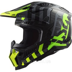 Мотошолом LS2 MX703 C X-Force Barrier Hi-Viz Yellow Green (M)