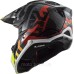 Мотошолом LS2 MX703 C X-Force Barrier Hi-Viz Yellow Red (M)