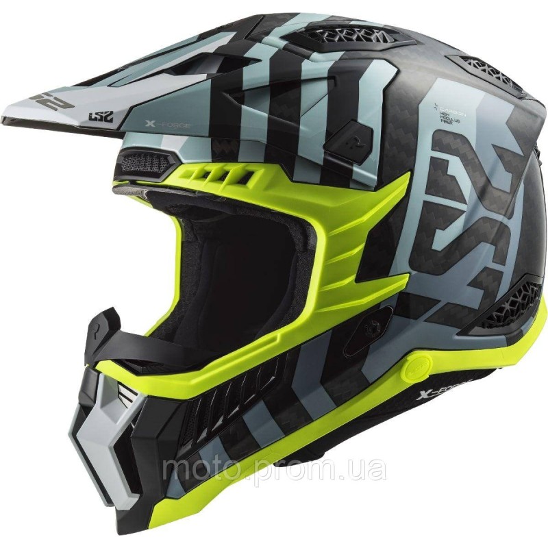 Мотошолом LS2 MX703 C X-Force Barrier Sky Blue (XL)