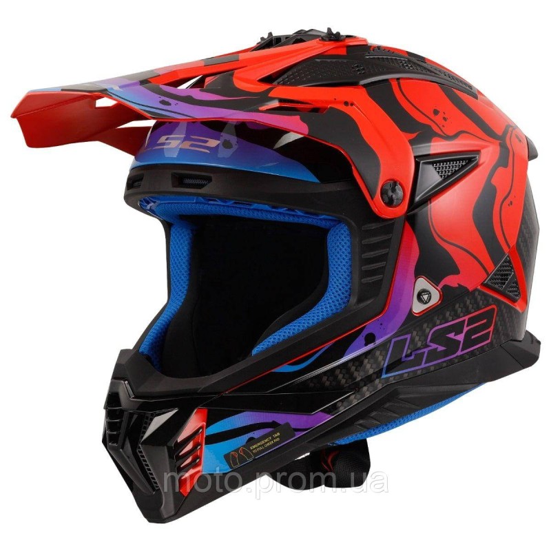 Мотошолом LS2 MX708 Fast 2 Wash Red (S)