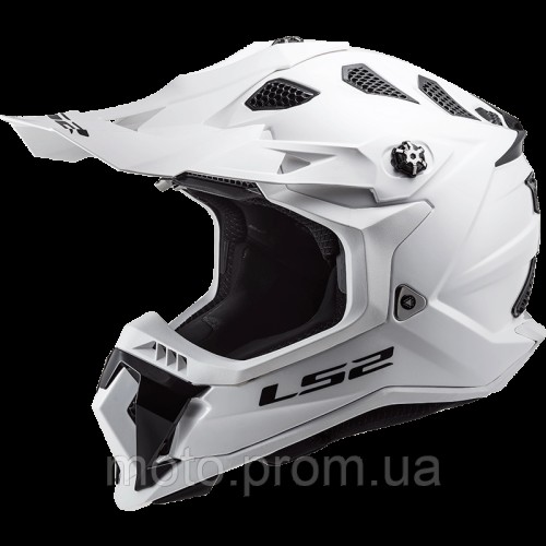 Мотошолом LS2 MX700 Subverter Evo Single Mono Gloss White (L)