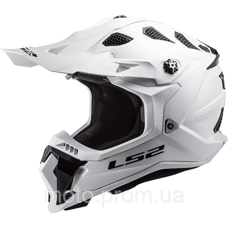 Мотошолом LS2 MX700 Subverter Evo Single Mono Gloss White (L)
