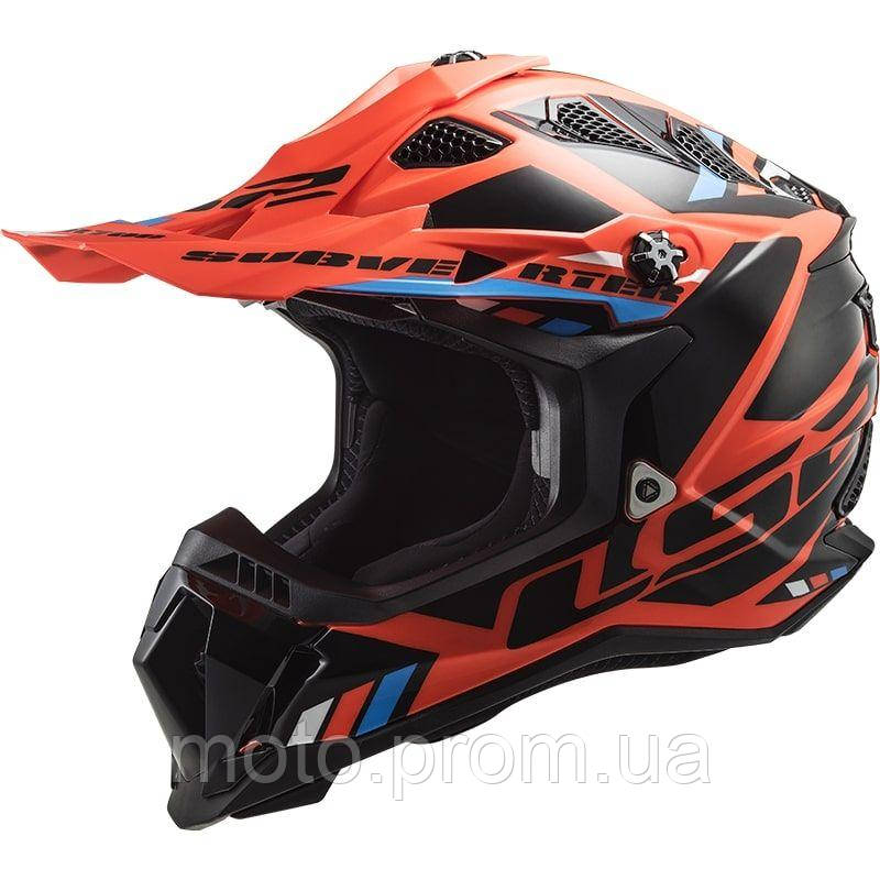 Мотошолом LS2 MX700 Subverter Evo Stomp Fluo Orange Black (M)