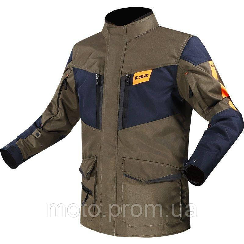 Куртка LS2 Metropolis Evo Man Jacket Khaki Blue Orange (XL)
