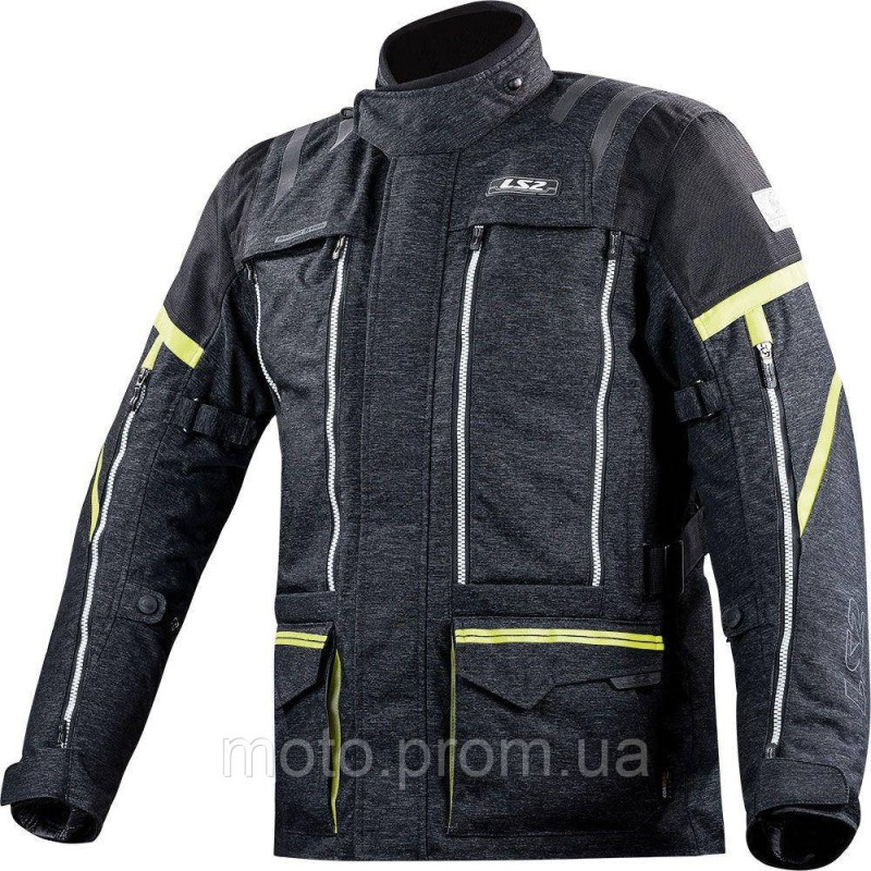 Куртка LS2 Nevada Man Jacket Black Hi-Vis Yellow (L)