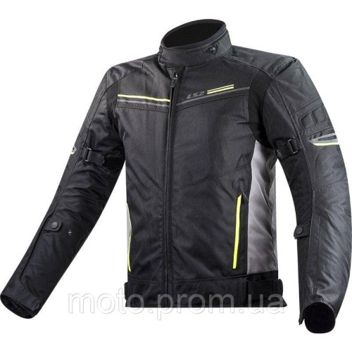 Куртка LS2 Shadow Man Jacket Black Titanium Hi-Vis Yellow (M)