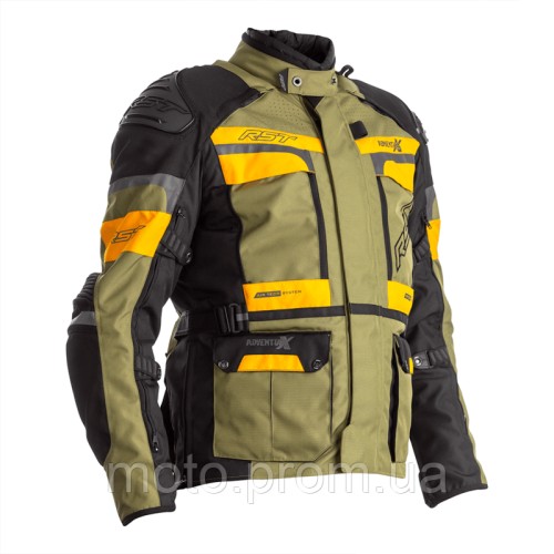 Куртка RST Pro Series Adventure-X CE Mens Textile Jacket Green / Ochre (XL)