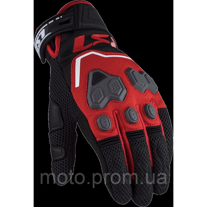 Моторукавички LS2 Vega Man Gloves Black Red (XL)