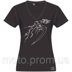 Футболка IOMTT Ladies V T-Shirt Diamonte Bike Black (L) Футболка IOMTT Ladies V T-Shirt Diamonte Bike Black (L)