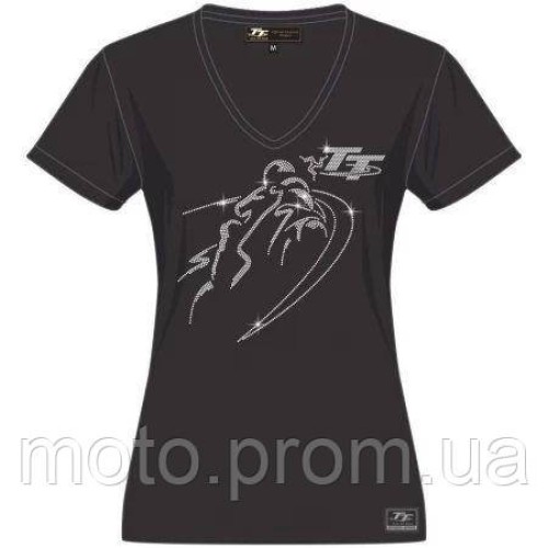 Футболка IOMTT Ladies V T-Shirt Diamonte Bike Black (L)